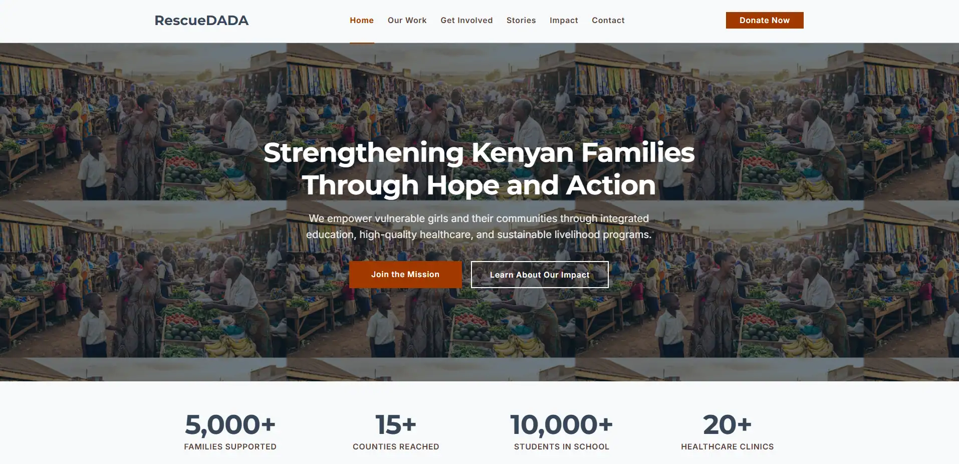 RescueDADA Centre Website
